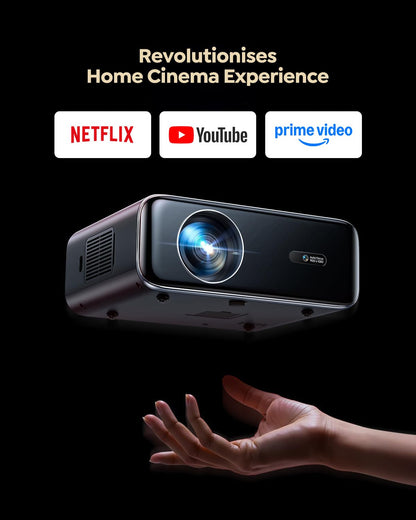 Built-in apps 4K smart outdoor projector, WiFi/BT, Dolby dual speaker, auto focus, YouTube/Prime Video, Upgrad P62 Pro