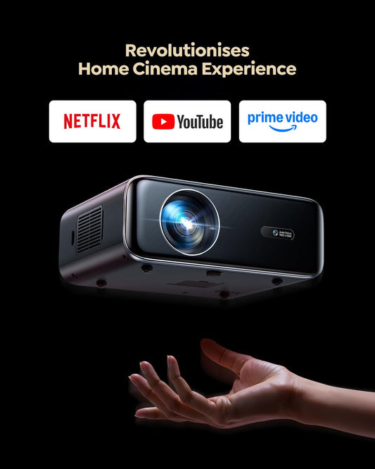 Built-in apps 4K smart outdoor projector, WiFi/BT, Dolby dual speaker, auto focus, YouTube/Prime Video, Upgrad P62 Pro
