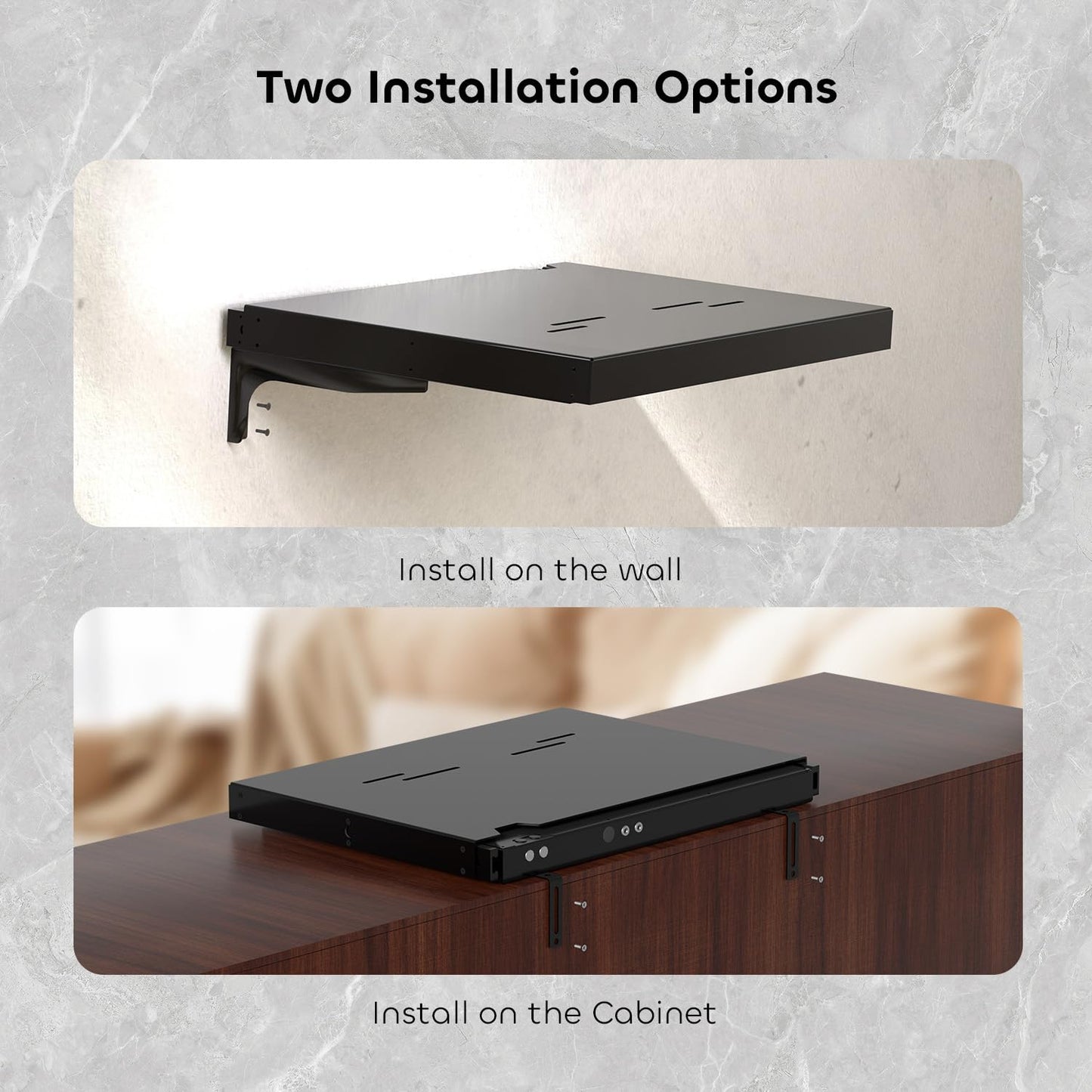 NothPJ motorized sliding tray for UST projector, smart retractable telescopic system, extends to 150", power sync design