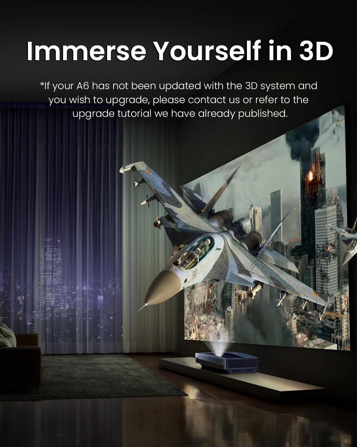4K smart UST projector, 2200 ANSI, WiFi6/5G, HDR10, Android, 1080P, ultra short throw, home theater with speakers