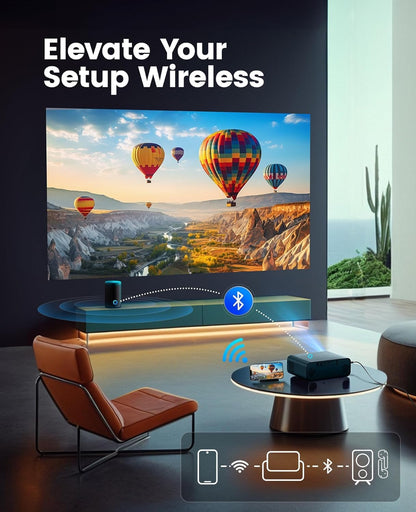 Built-in apps 4K smart outdoor projector, WiFi/BT, Dolby dual speaker, auto focus, YouTube/Prime Video, Upgrad P62 Pro