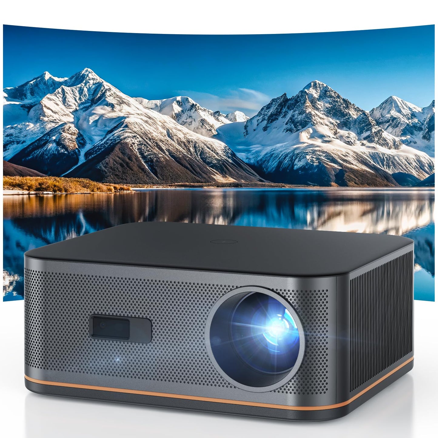 2000 ANSI 4K WiFi/Bluetooth projector, auto focus, up to 300" display, indoor/outdoor, supports phone/TV stick/PS5