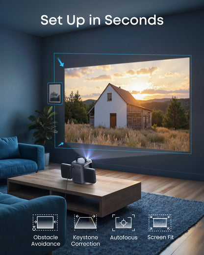 Anker Nebula P1i portable projector, WiFi/BT, 1080P FHD, 4K support, 380 ANSI, auto focus/keystone, built-in speaker